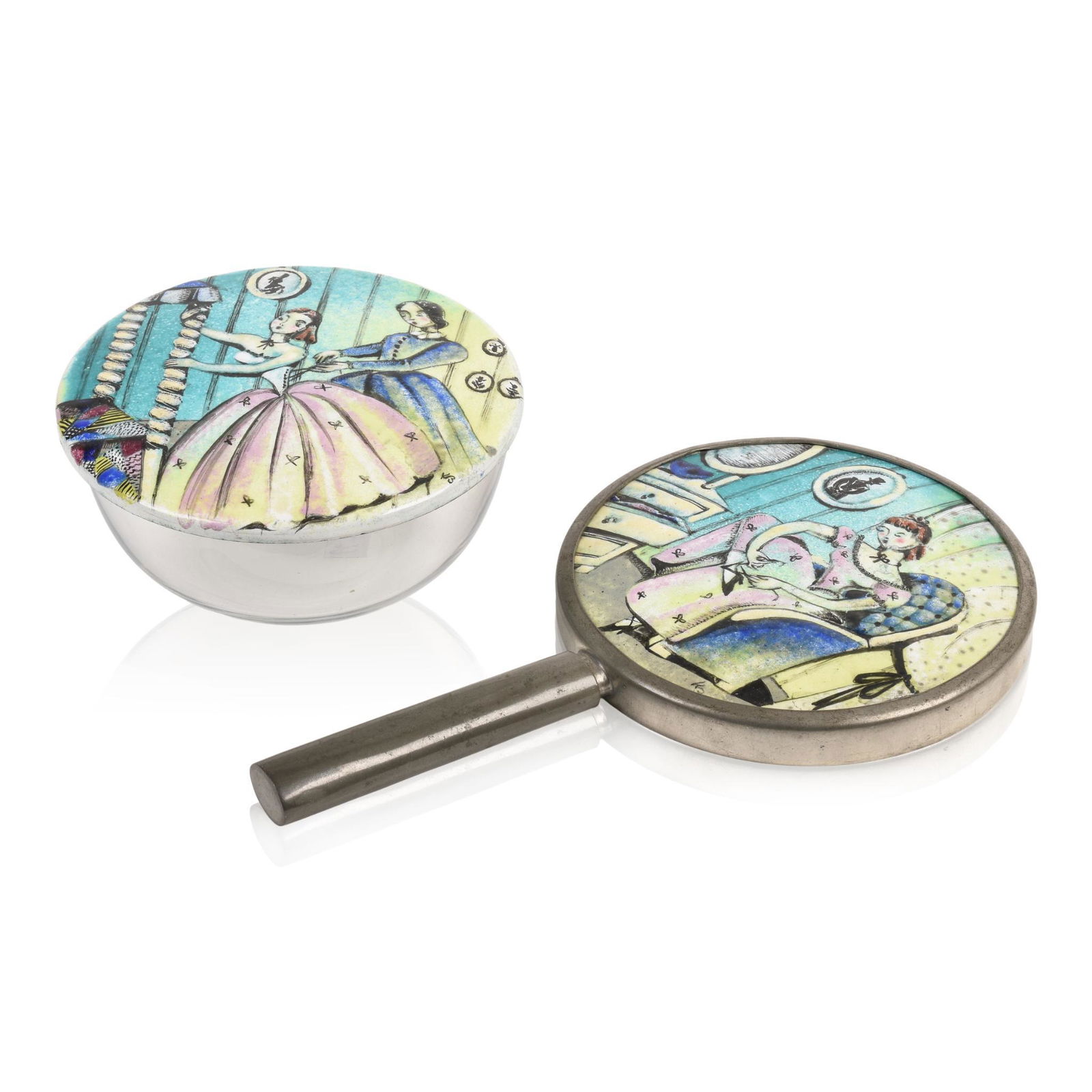 Kathe Berl Two Piece Enamel Dresser Set (1 of 4)