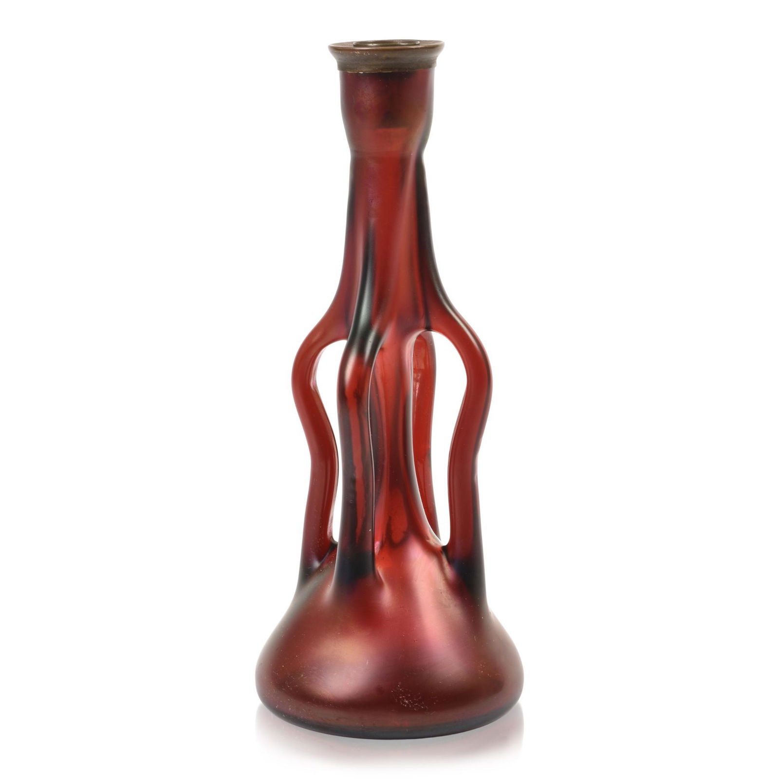 Loetz Art Glass Candlestick (1 of 4)