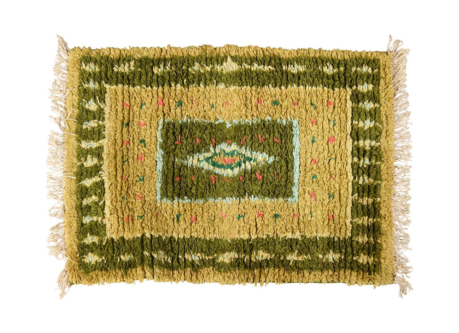 Mid-Century Handwoven Scatter Rug (1 of 2)