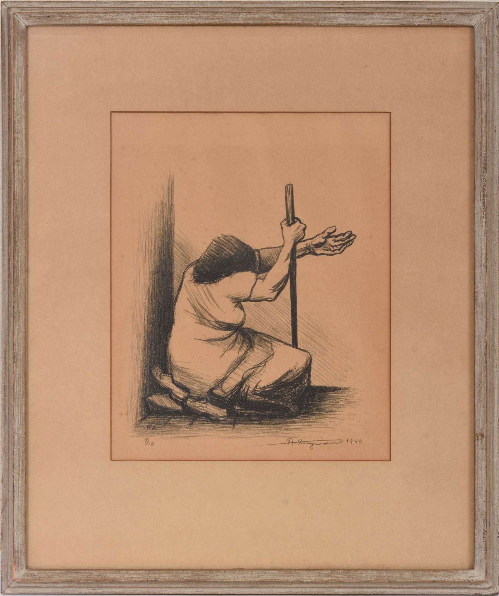 Raul Anguiano "The Beggar" Lithograph (1 of 3)