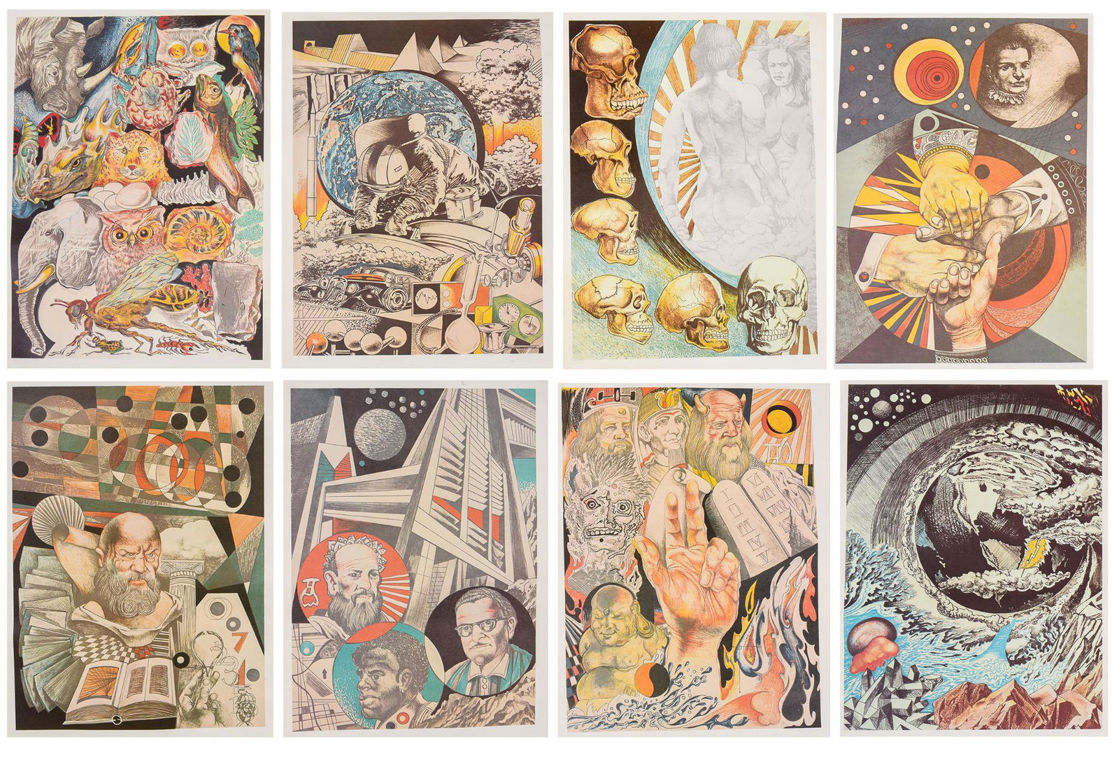 Set of Eight Lithographs by Siegfried Reinhardt. (1 of 5)