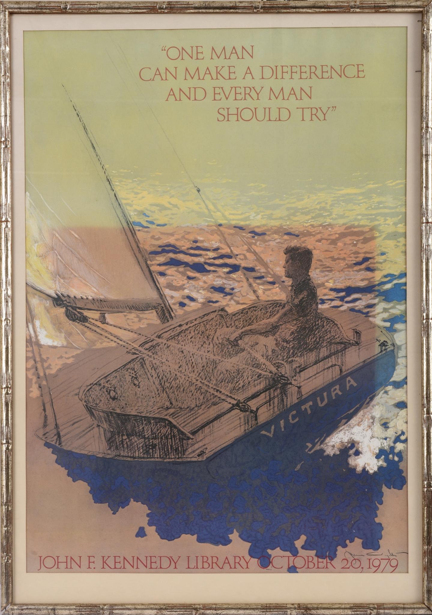 Jamie Wyeth John F. Kennedy Library Poster.: 33 x 23 inches, sight, dated October 20, 1979.