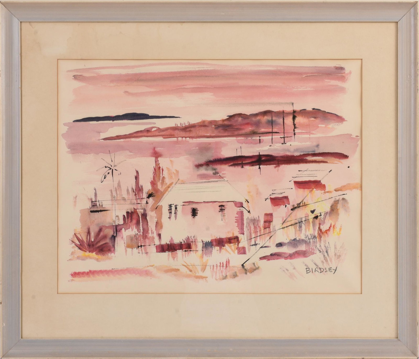 Alfred Birdsey Watercolor.: 17.5 x 22.75 inches, sight, signed lower right.