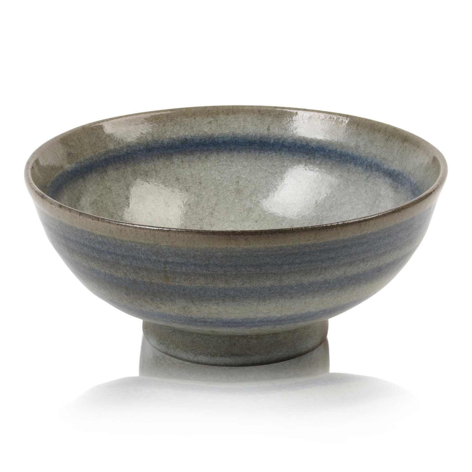 Studio Pottery Bowl.: Diameter 8 inches, signed CK at base.