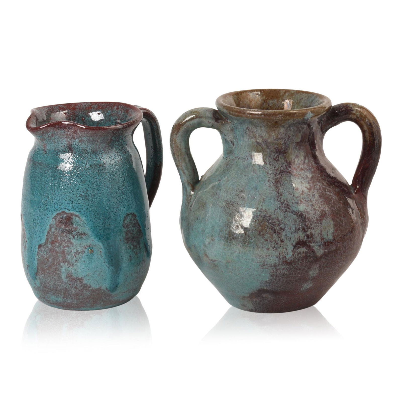 Two North State Art Pottery Chinese Blue Items (1 of 5)