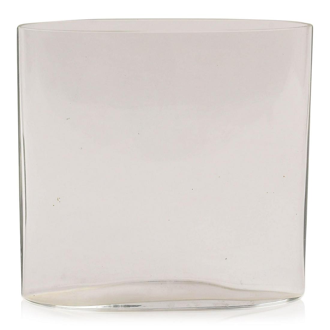 Tapio Wirkalla Glass Vase.: Height 6.25 inches, width 6.5 inches.