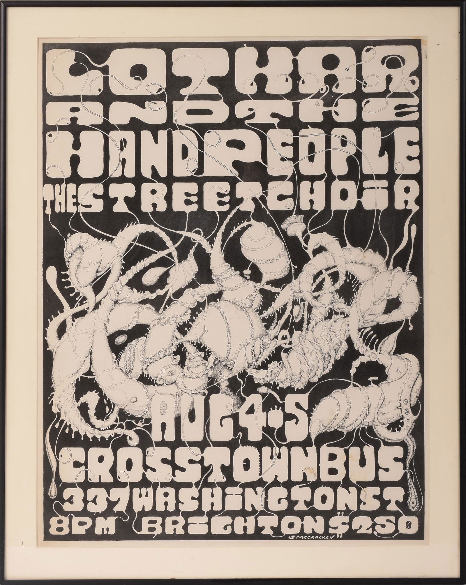 J. McCracken 1970's NYC Music Poster. (1 of 2)