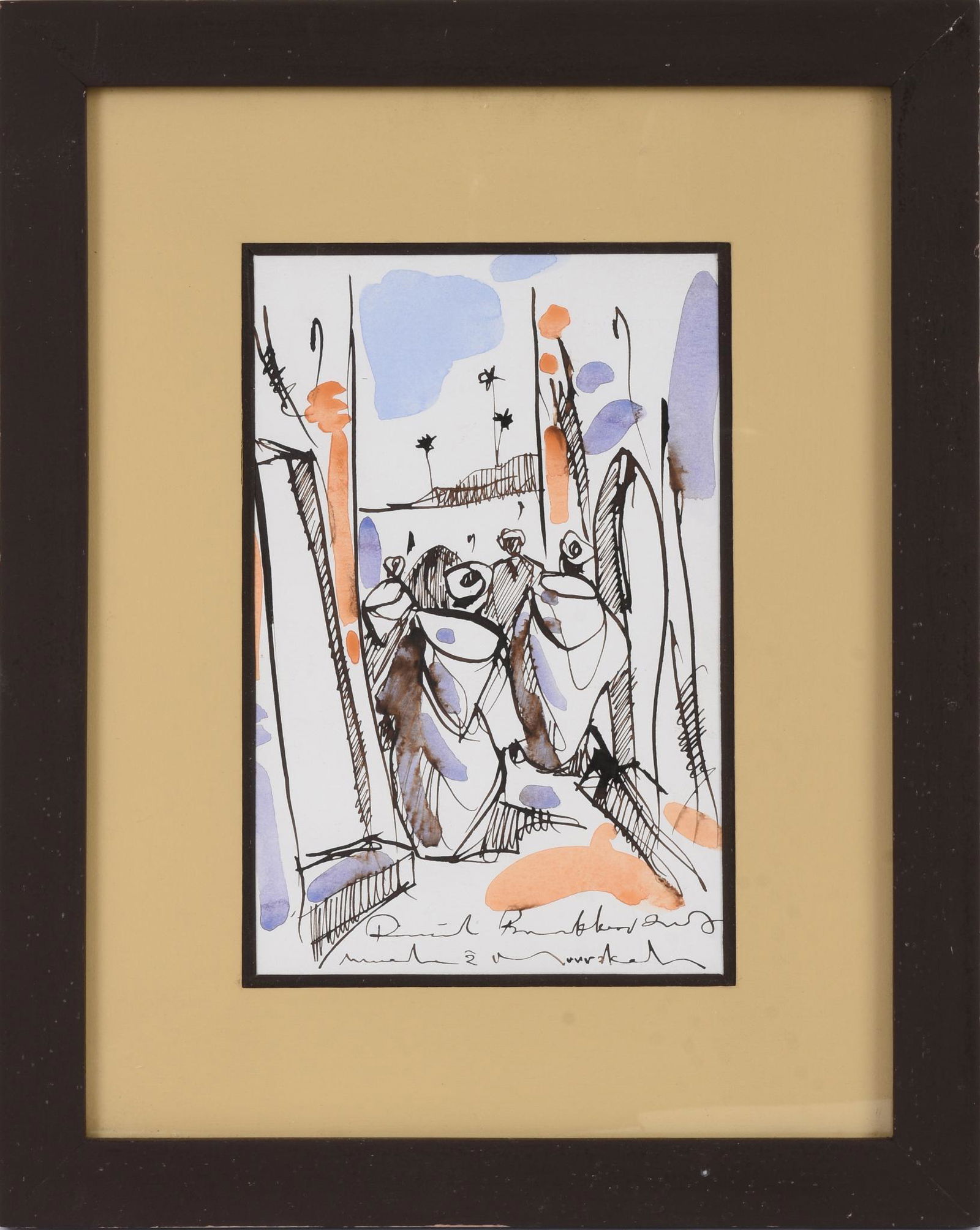 Two Moroccan Watercolor Paintings. (1 of 4)