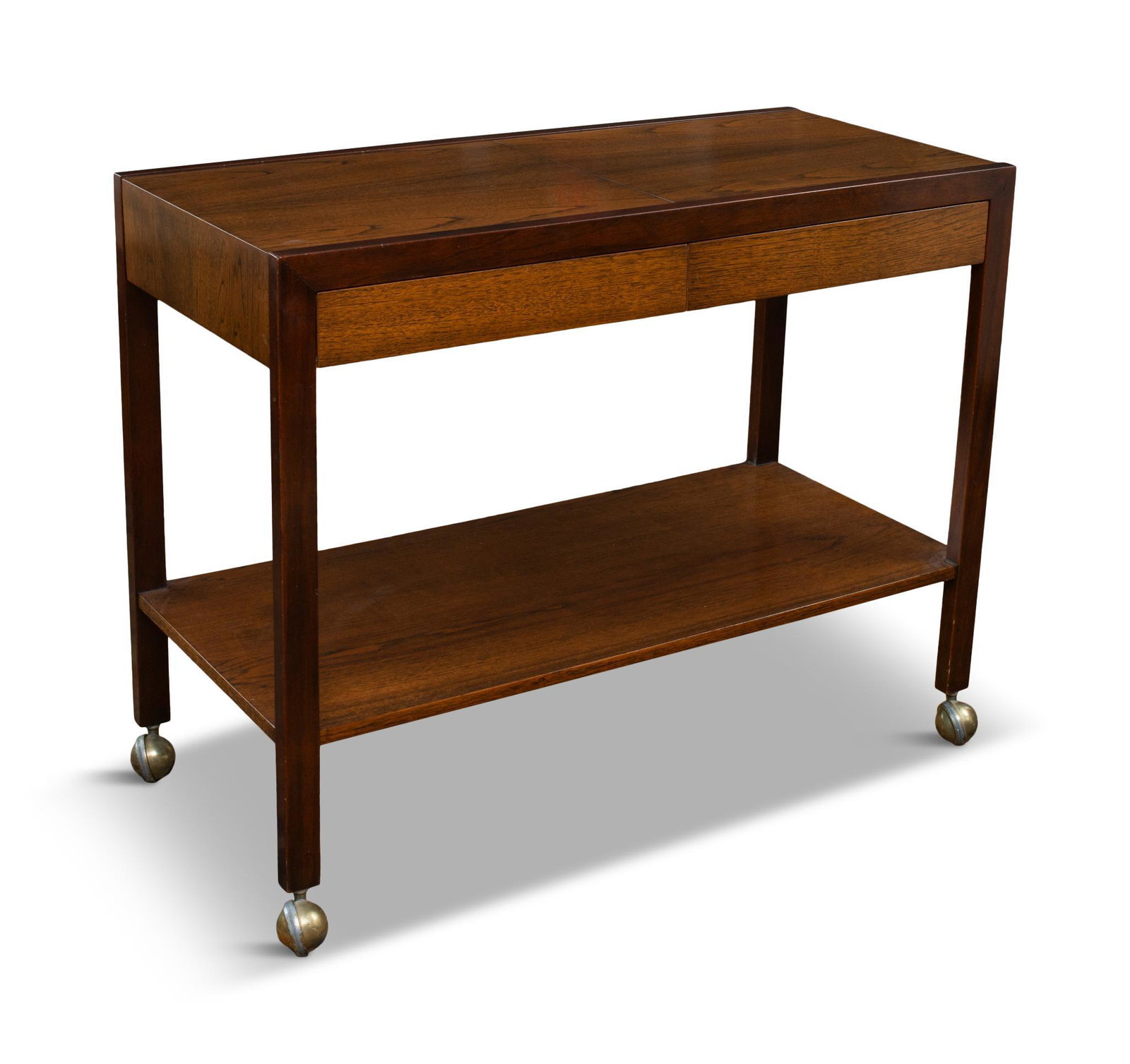 Harvey Probber Bar Cart.: With extending top, height 37 inches, width closed 39.5 inches, depth 18 inches. In excellent condition, some minor scuffs.