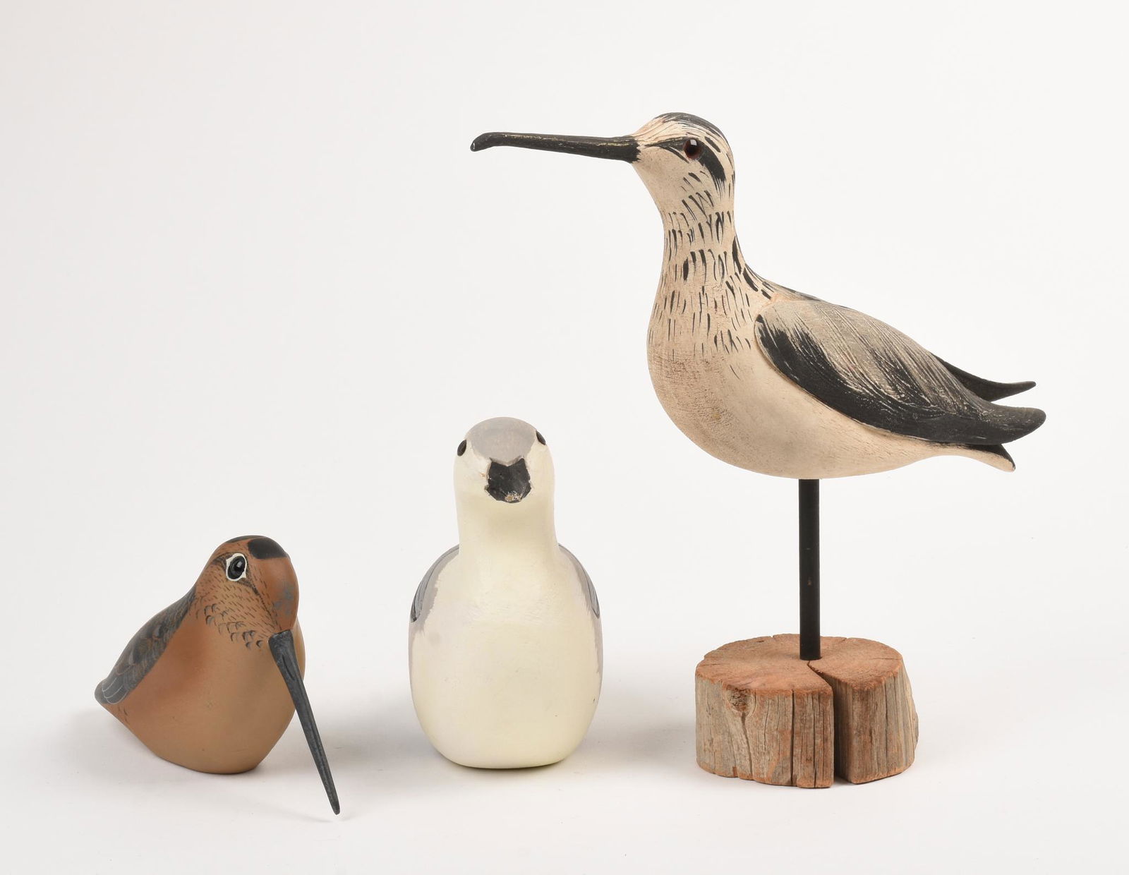 Three Carved Mantel Birds. (1 of 5)