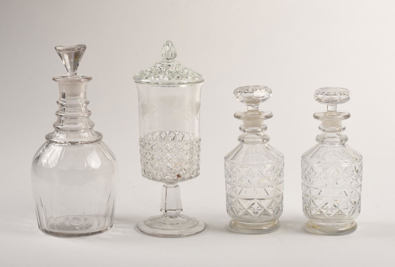 Four Early American Glass Pieces. (1 of 2)