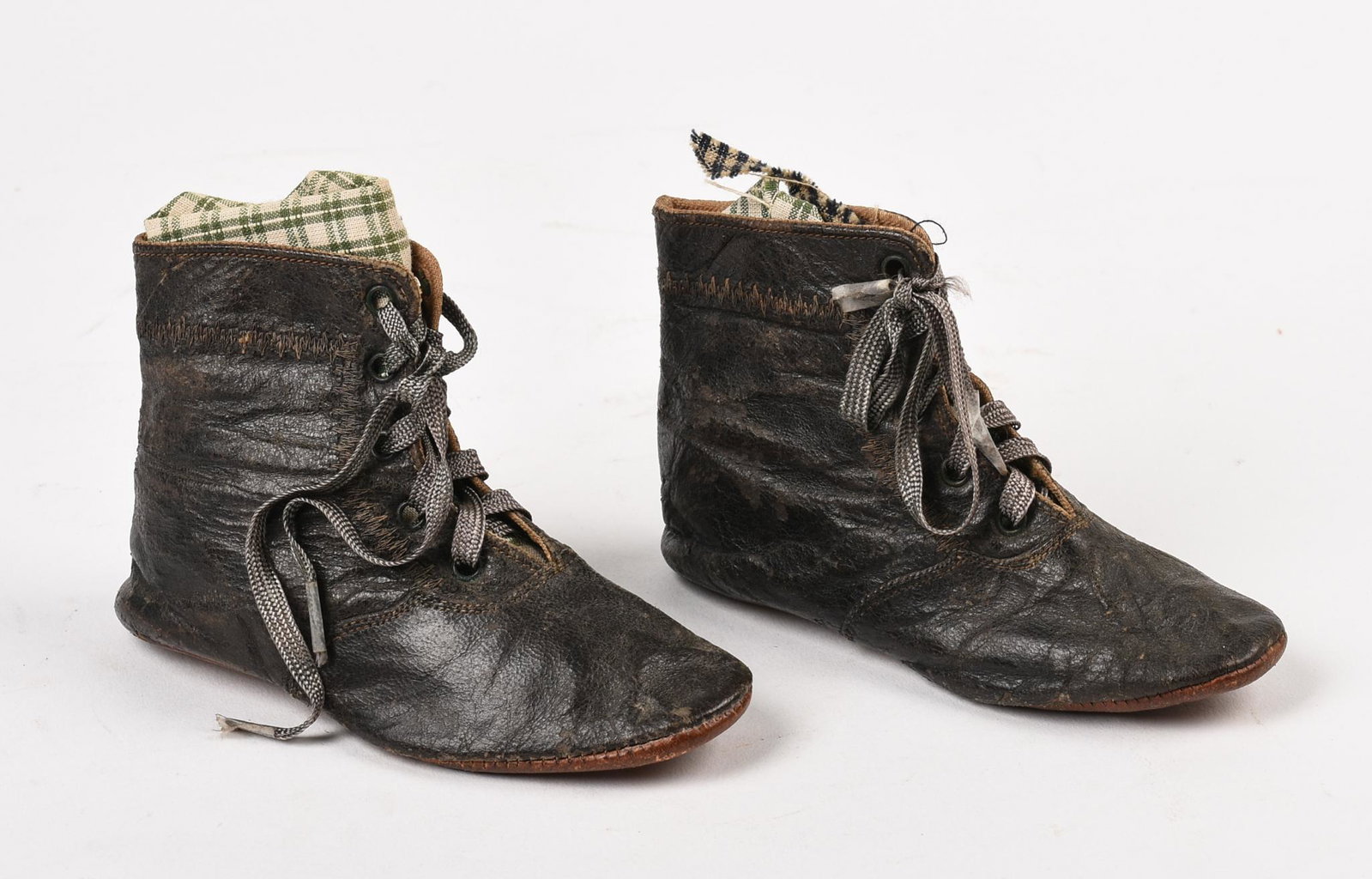 Pair of 19th Century Child's Shoes.: Length 5 inches.