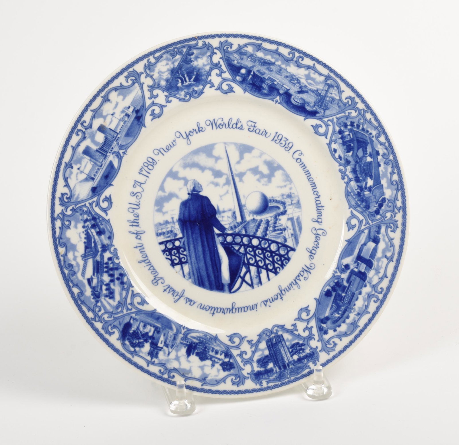 1939 World's Fair Plate by Lamberton.: Diameter 11.25 inches.