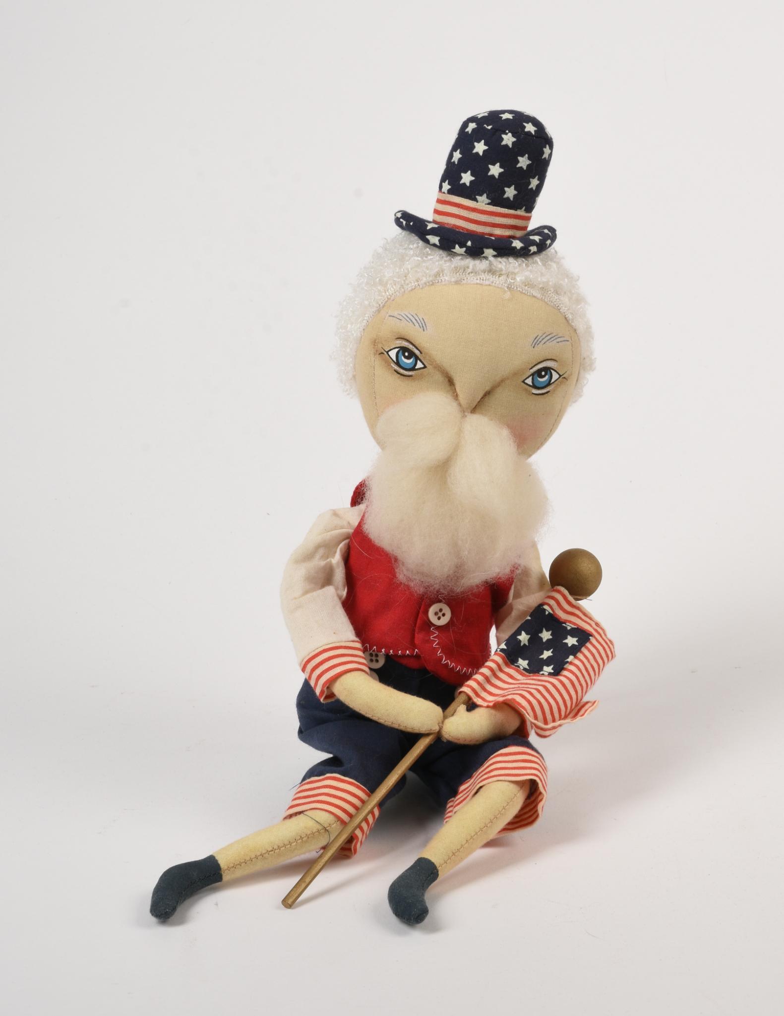 Joe Spencer Folk Art Uncle Sam Doll. (1 of 2)