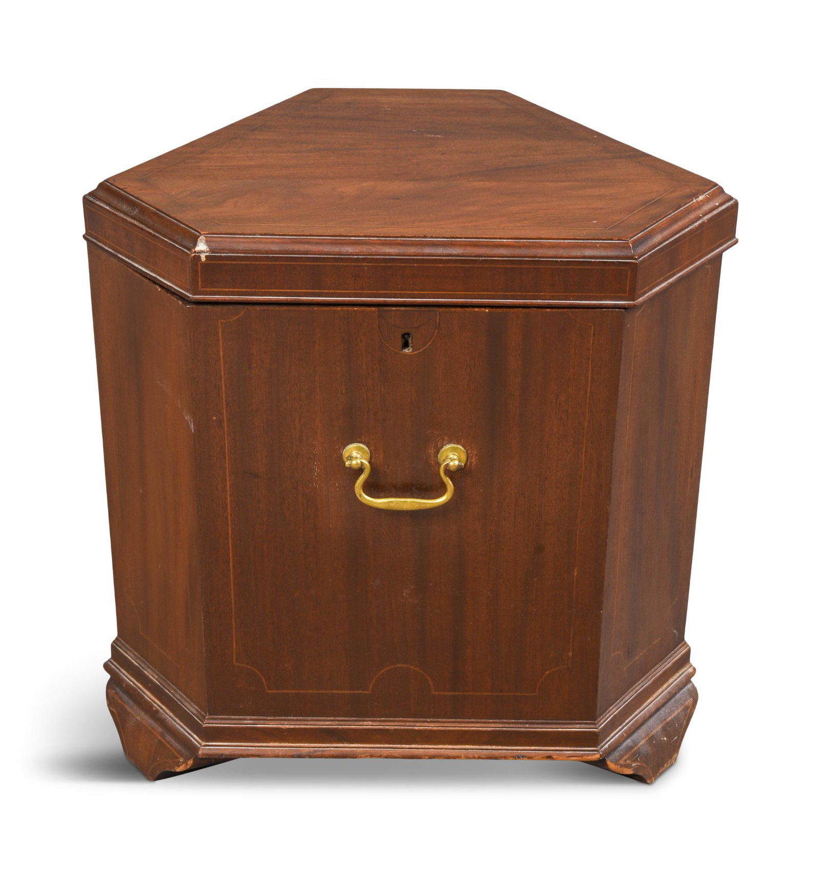 Regency Style Cellarette.: With insert for five bottles, height 19 inches, width 20 inches, depth 17 inches.