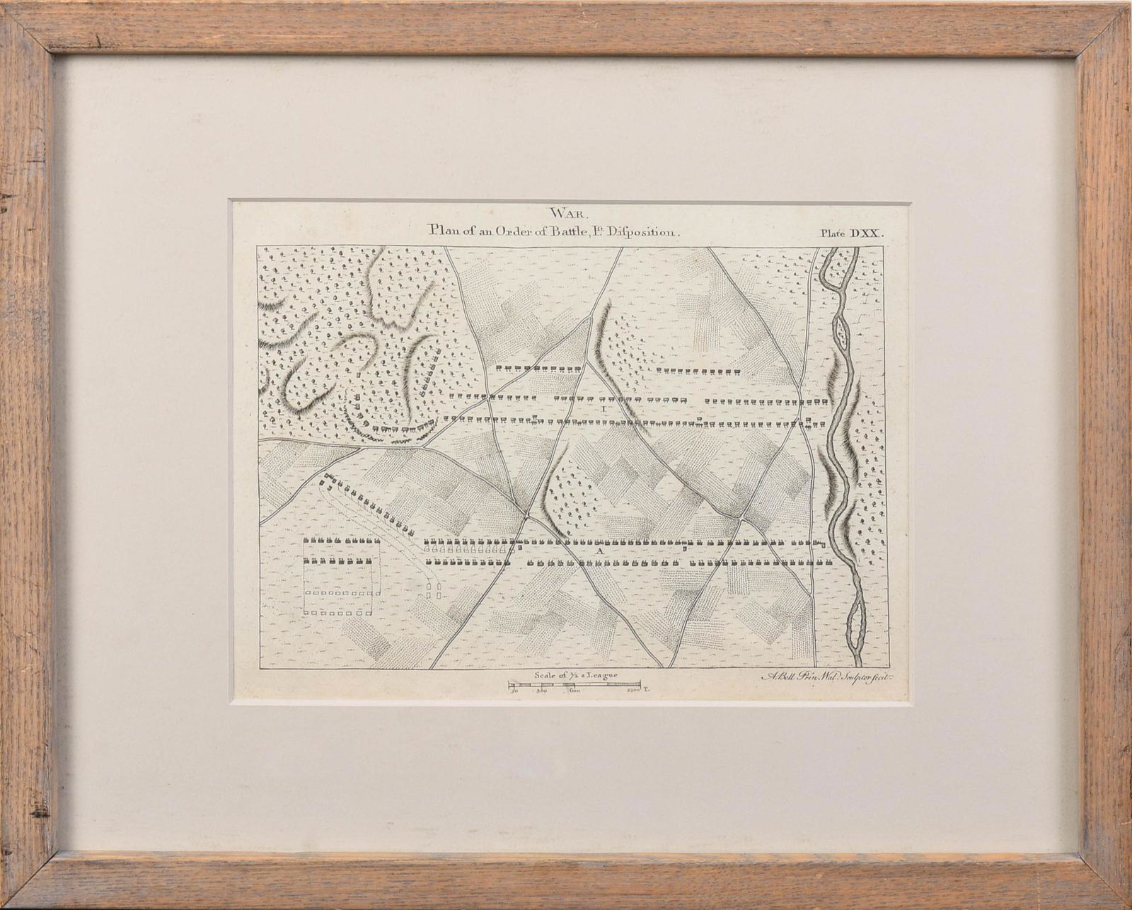 Battle Map Engraved by Andrew Bell. (1 of 3)