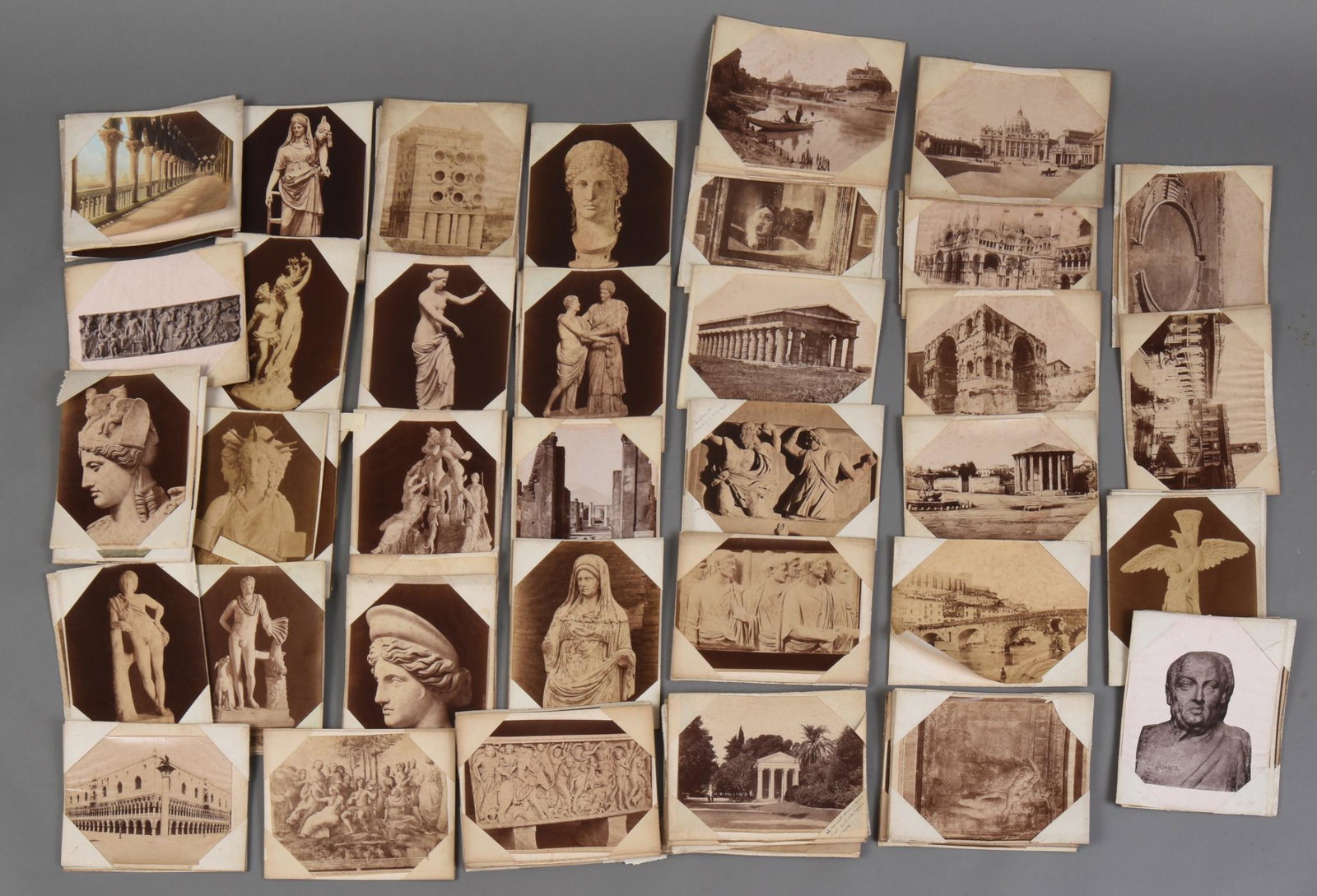 Large Collection of Grand Tour Photographs.: In sleeves, each 7.5 x 10 inches, over 100 total, some in poor condition.