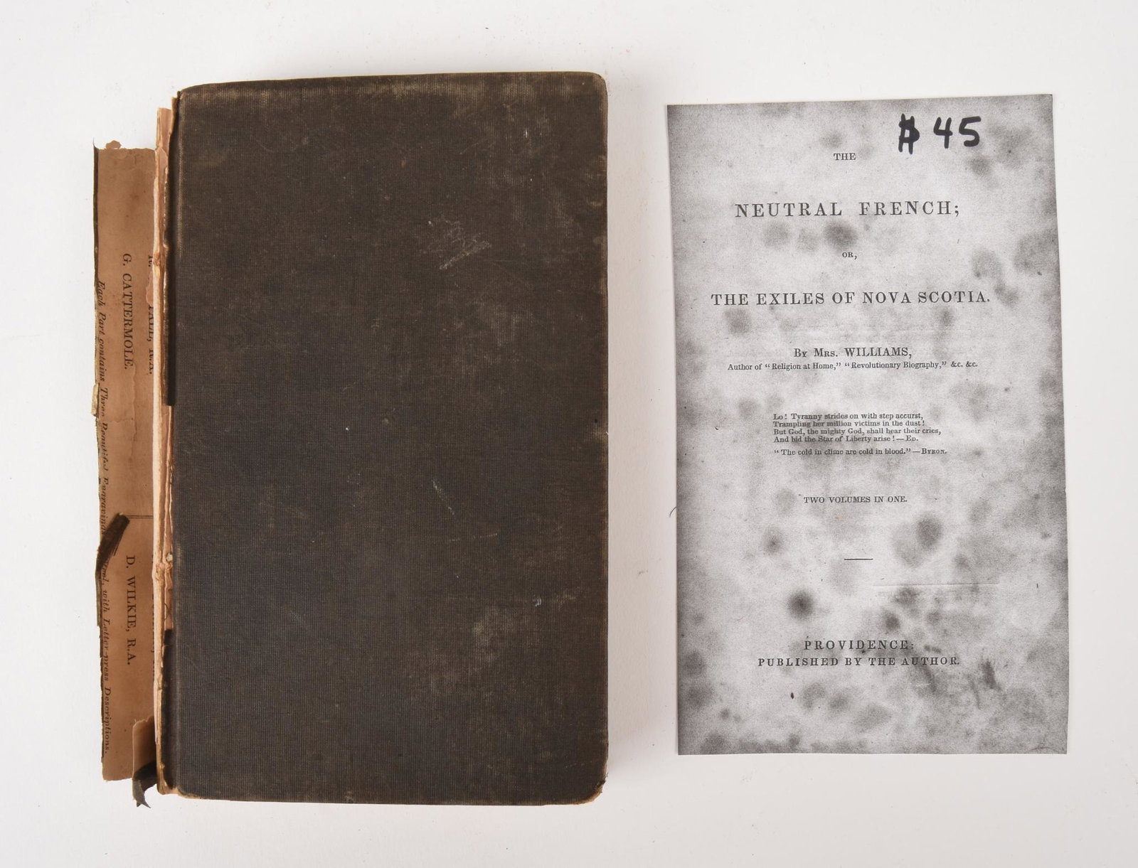 The Neutral French, or, The Exiles of Nova Scotia.: By Mrs. Williams, 1841.