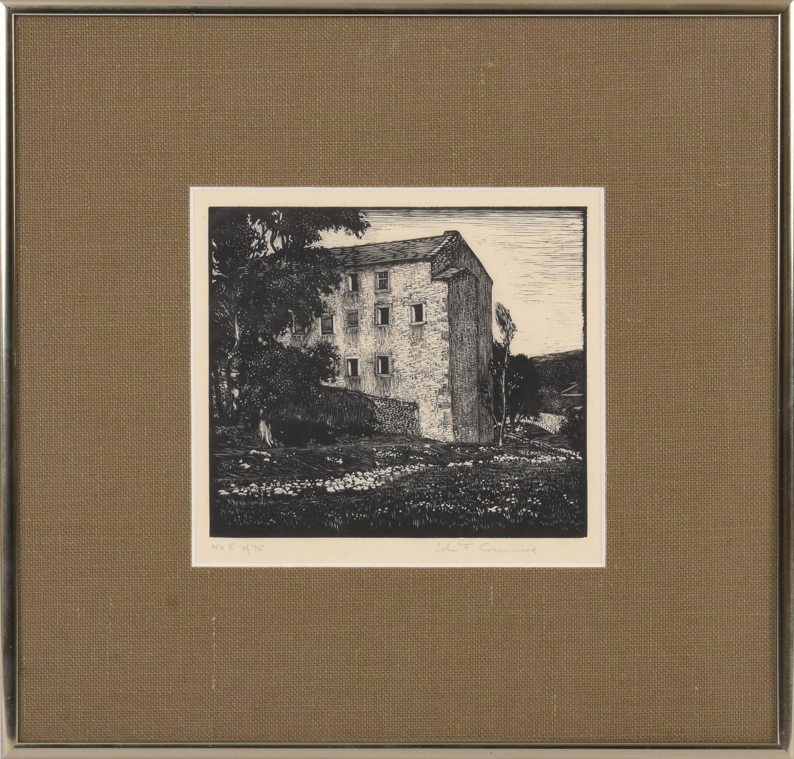 John F. Greenwood Woodblock Print. (1 of 3)