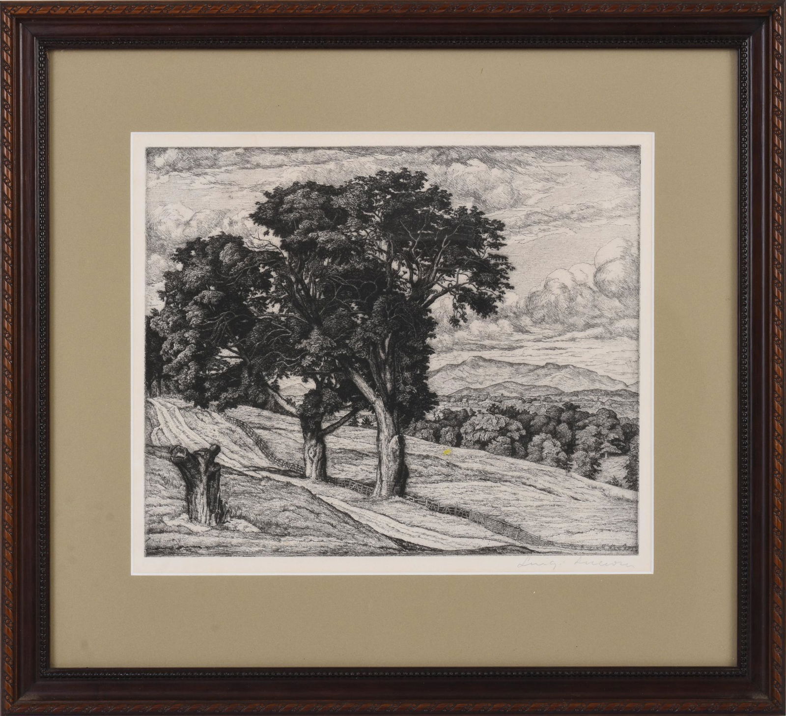 Luigi Lucioni. Trees and Mountains. (1 of 3)