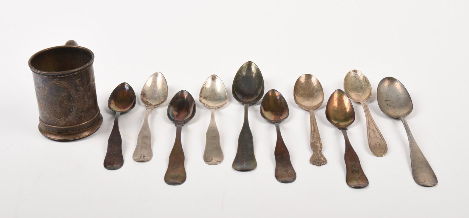 Group of Coin Silver Flatware. (1 of 4)