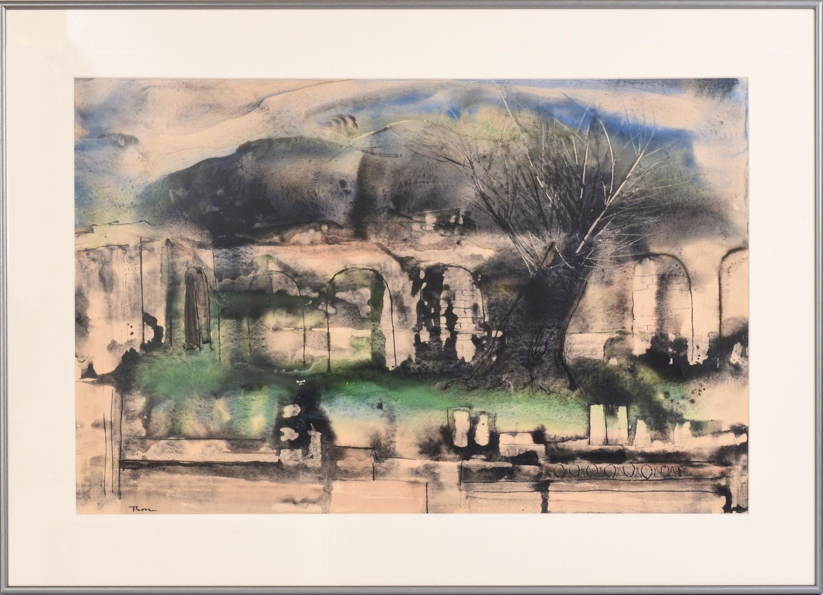 William Thon (1906 - 2000). Hadrian's Villa. (1 of 3)