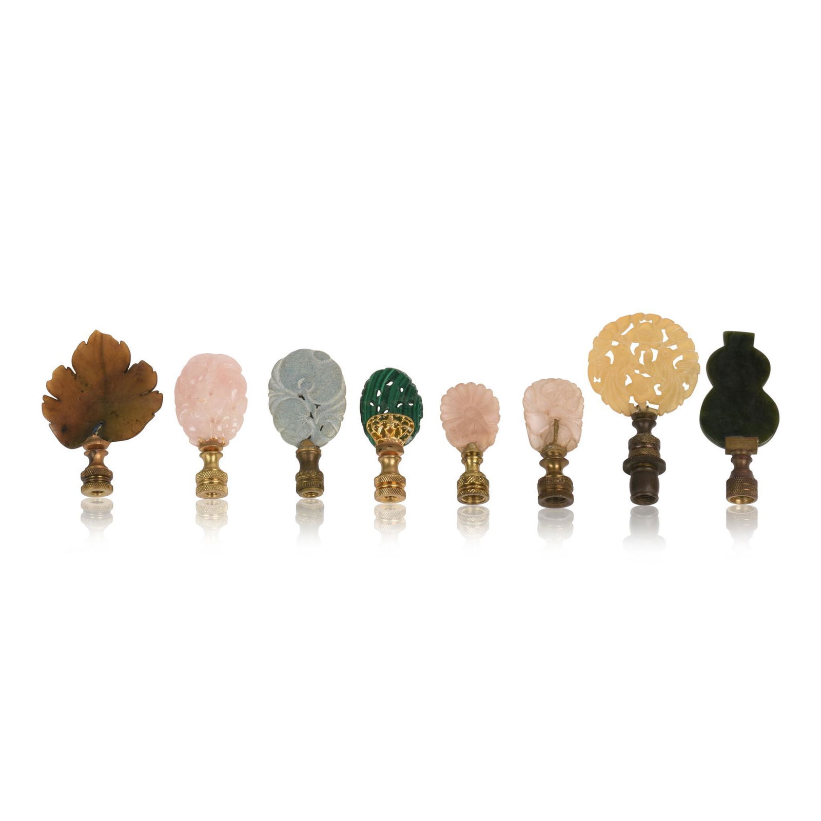 Eight Carved Chinese Hardstone Plaques (1 of 6)