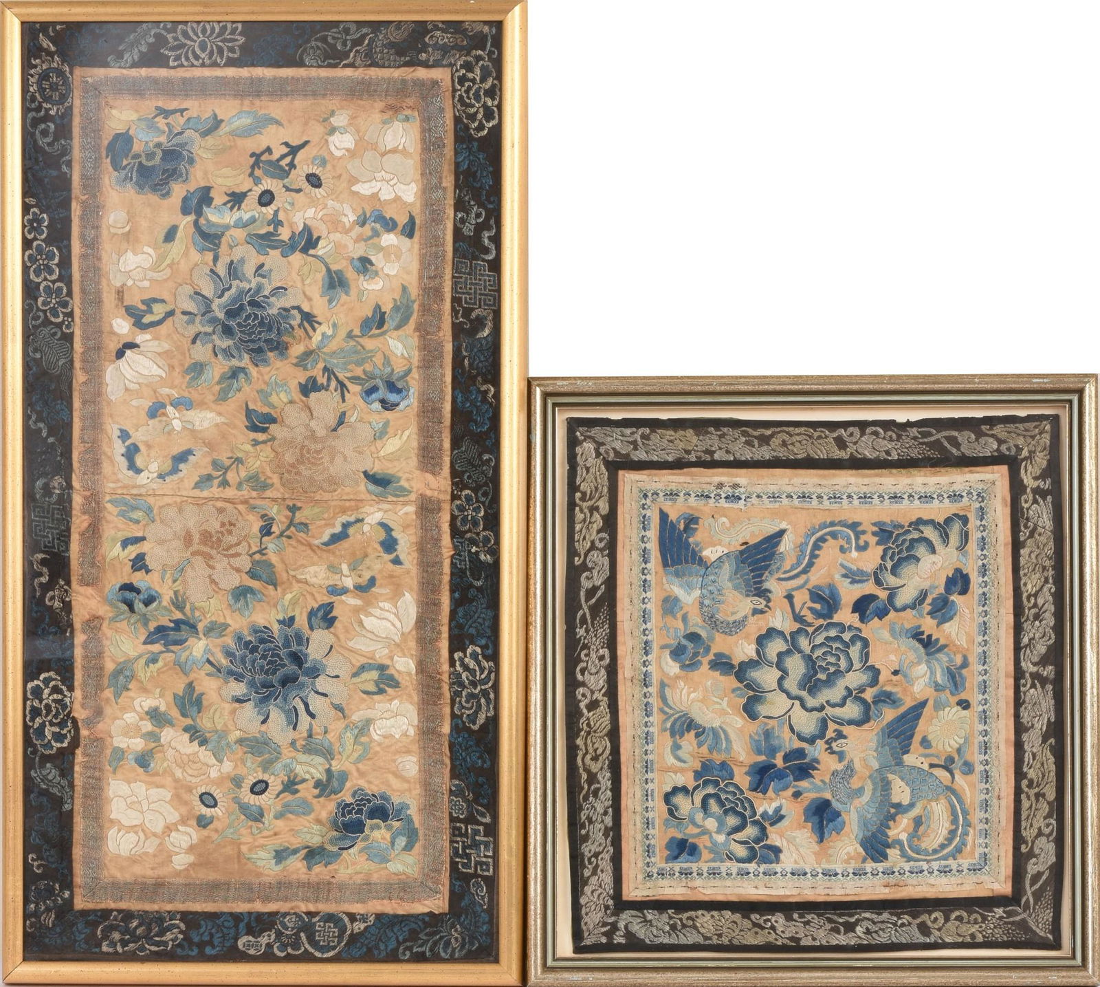 Two Chinese Embroidered Textile Panels. (1 of 2)