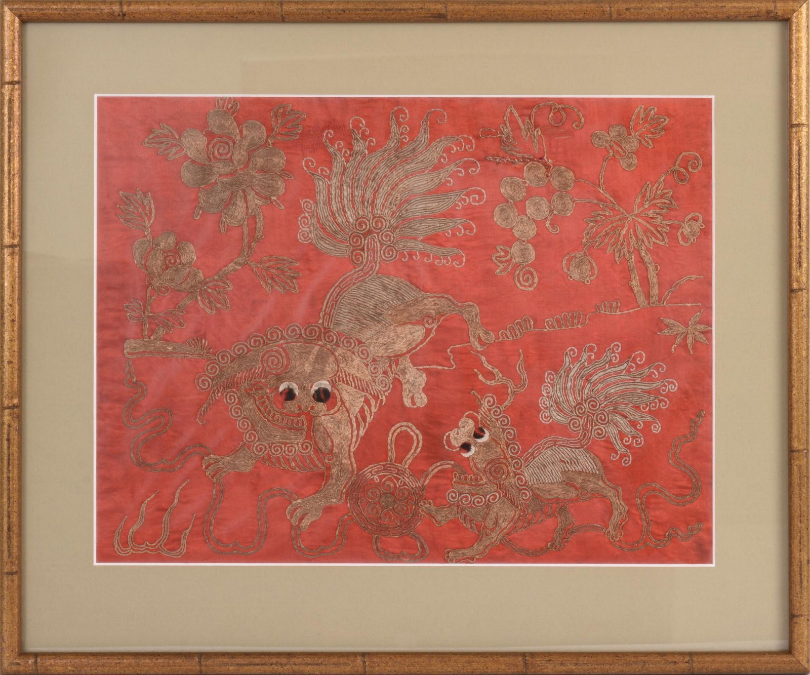 Chinese Embroidered Silk Panel. (1 of 2)