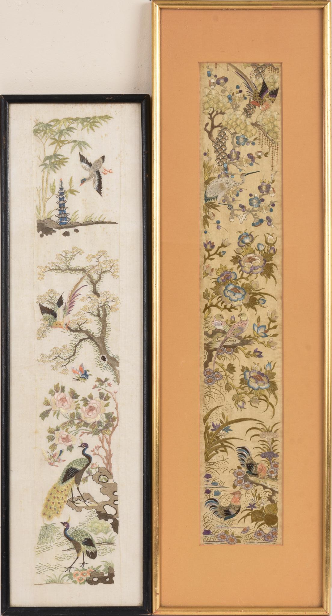 Two Chinese Embroidered Textile Panels. (1 of 2)