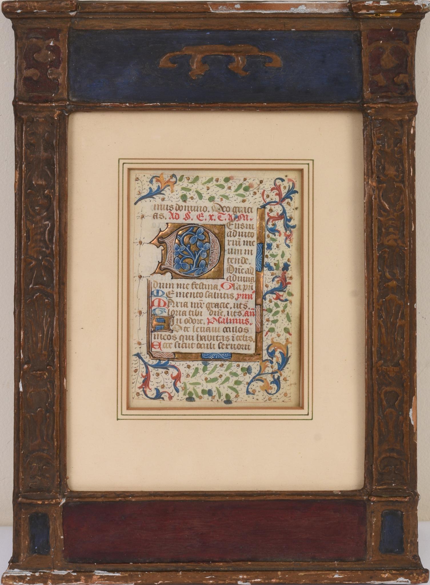 Illuminated Leaf From the Book of Hours. (1 of 4)