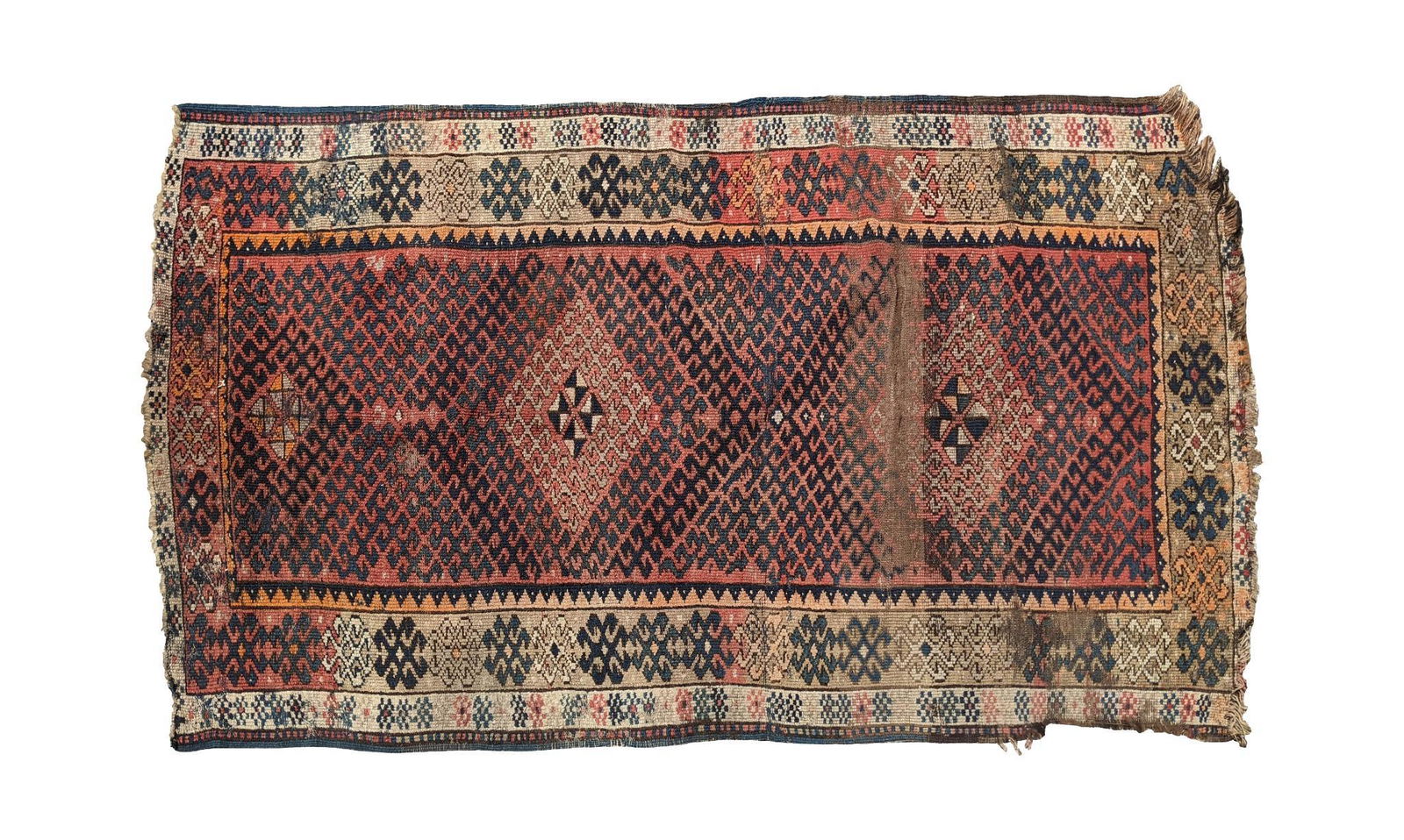 Antique Hand Knotted Oriental Carpet. (1 of 3)