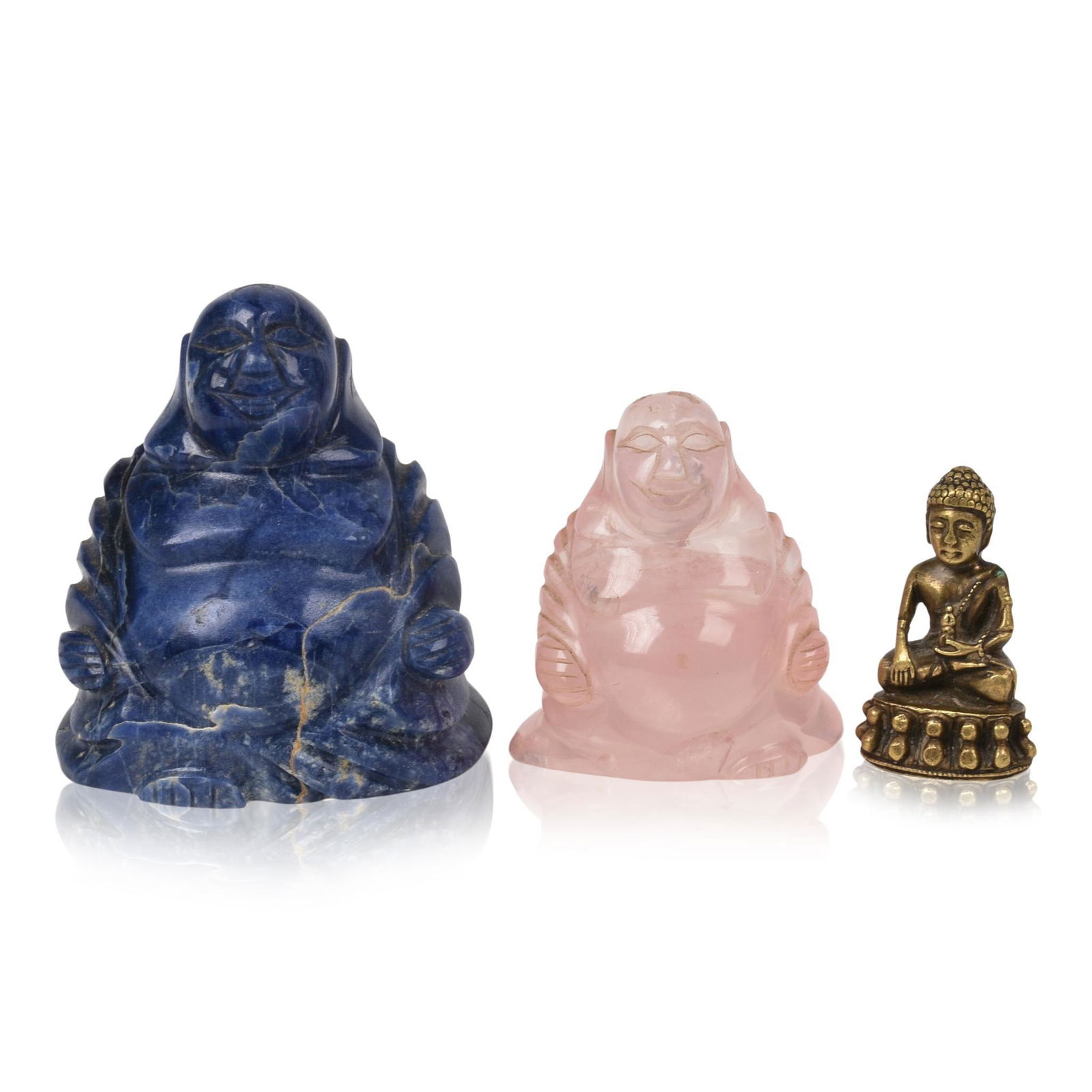 Two Hardstone Buddha Figures. (1 of 3)