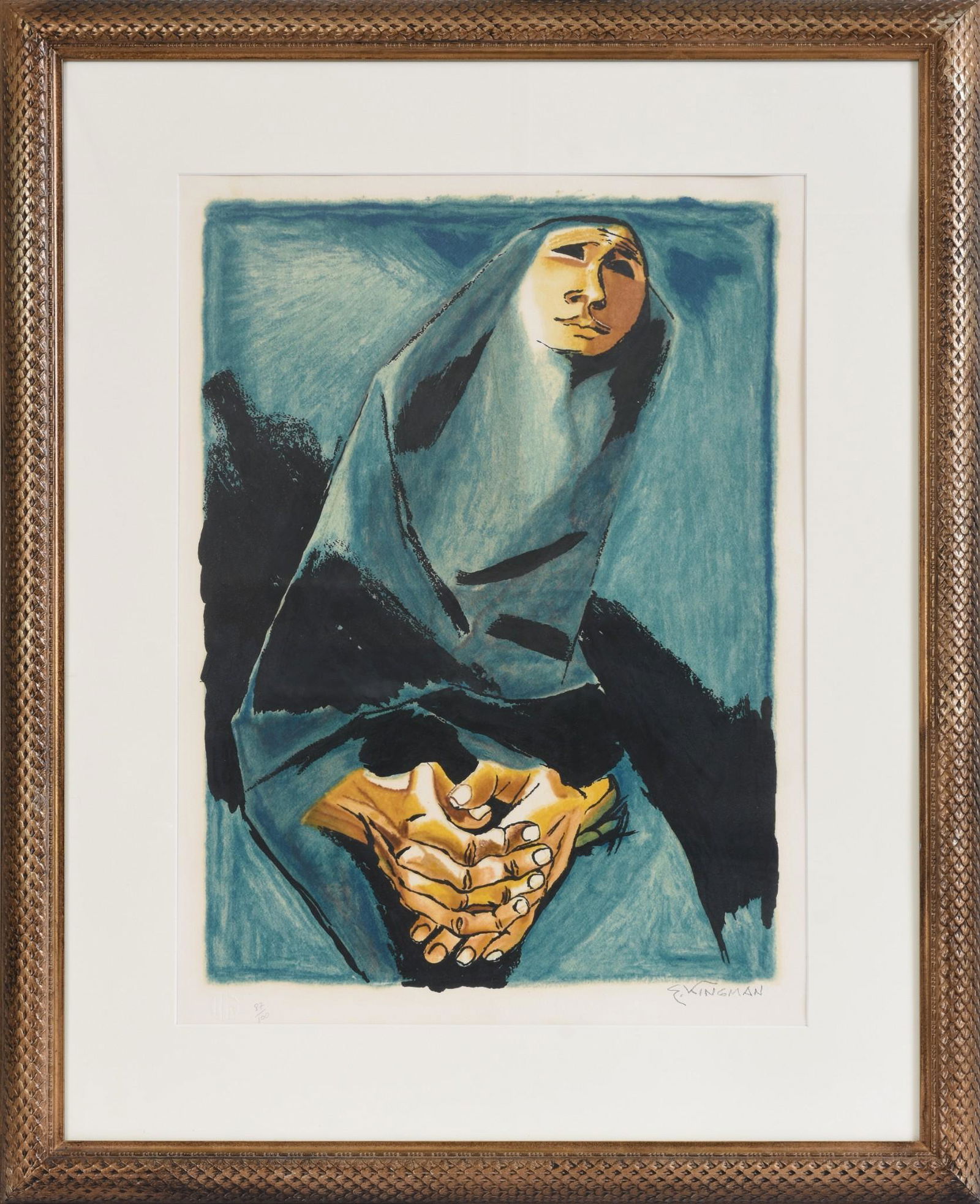 Eduardo Kingman (1913 - 1994). Portrait of a Man. (1 of 3)