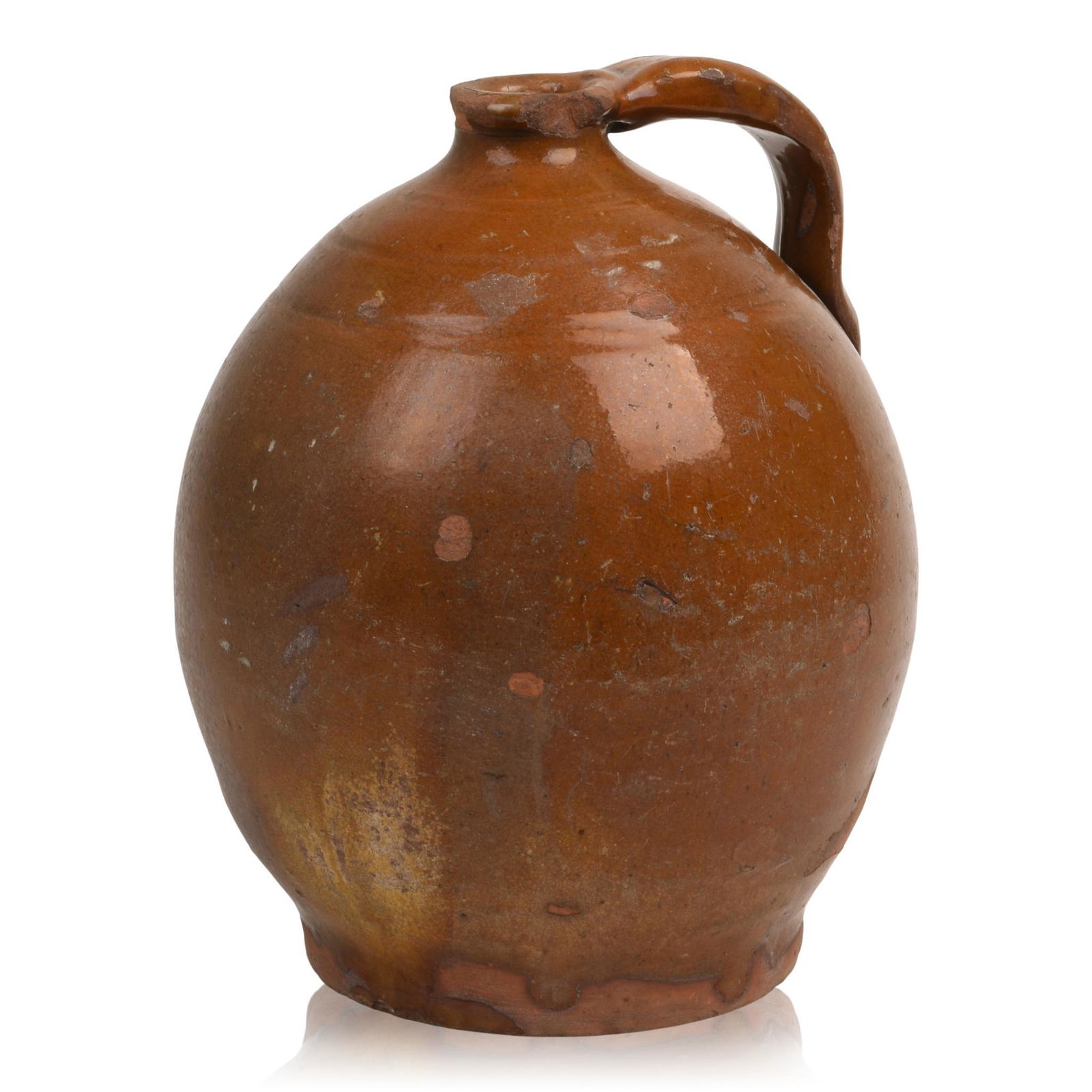 Redware Jug.: Height 8 inches.