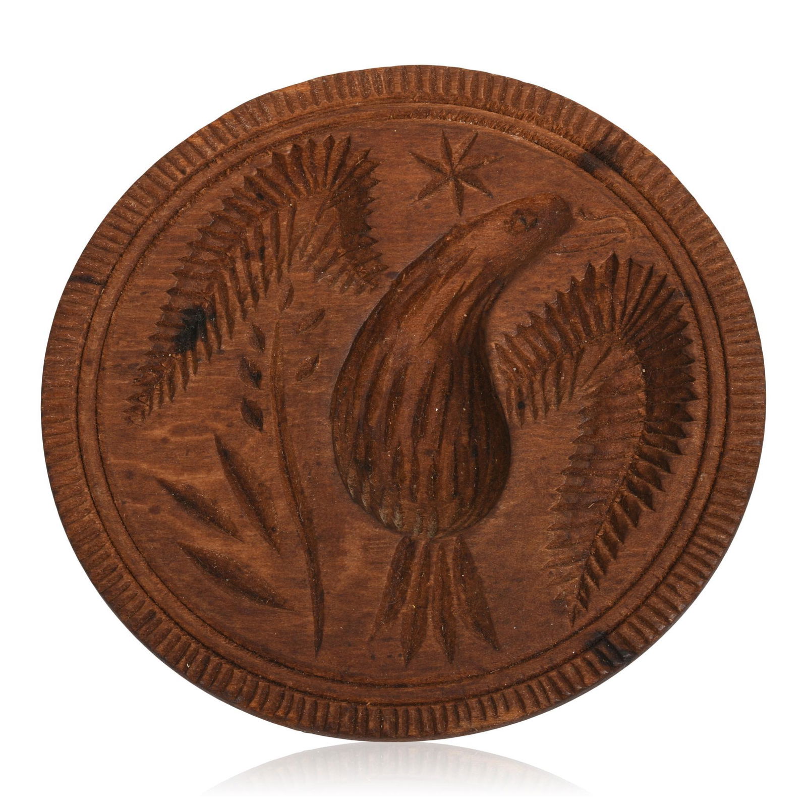Butter Mold With Carved Eagle. (1 of 3)