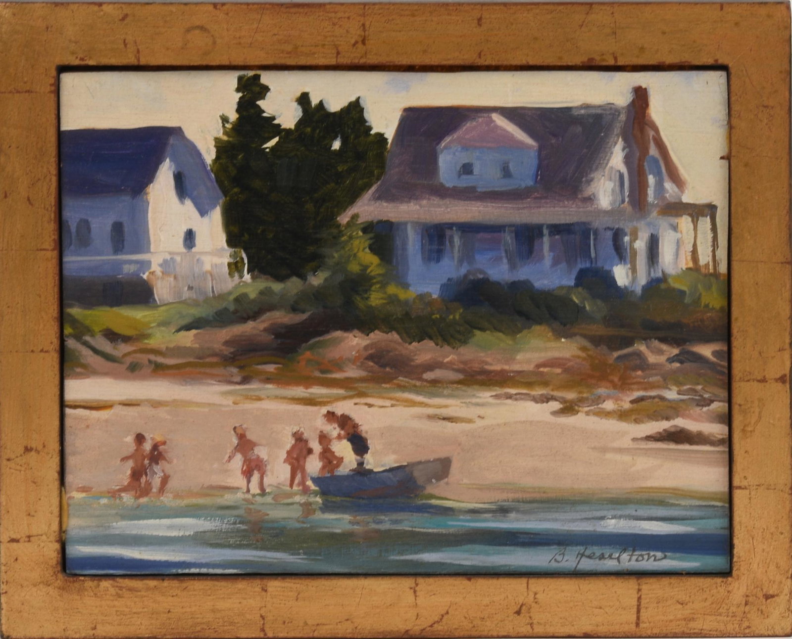 B. Heselton. Pemaquid.: Oil on board, 6.25 x 8 inches, signed lower right.