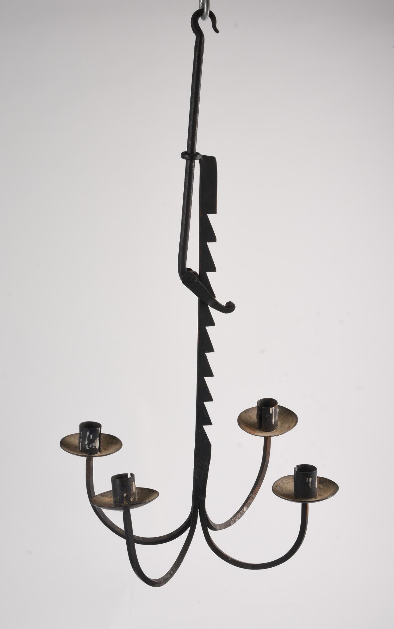 Wrought Iron Trammel Chandelier. (1 of 2)