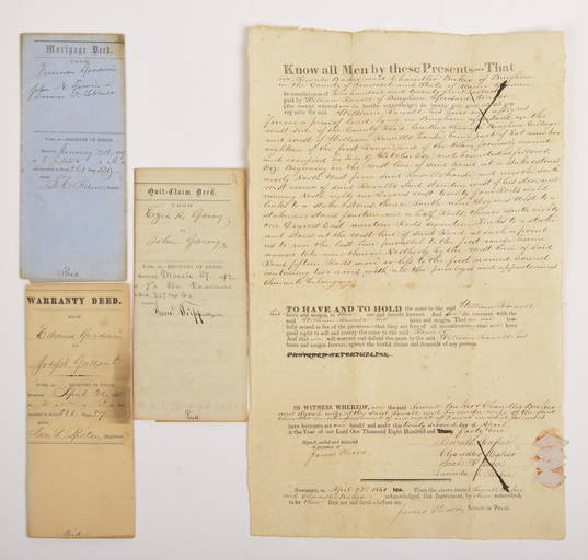 Four 19th Century Maine Deeds. (0345) on Aug 12, 2022 Casco Bay