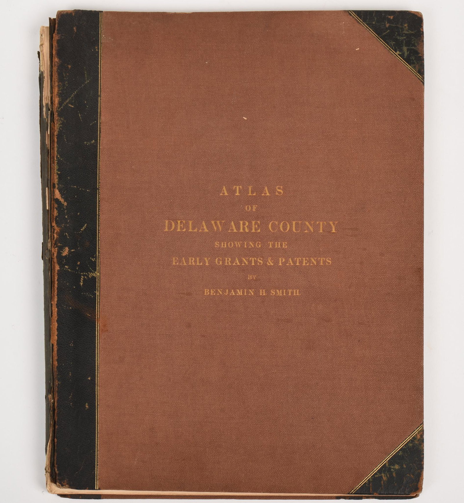 Benjamin Smith Atlas of Delaware County.: 15.75 x 12.25 inches, Henry Ashmead, Philadelphia, 1880. Front cover detached.