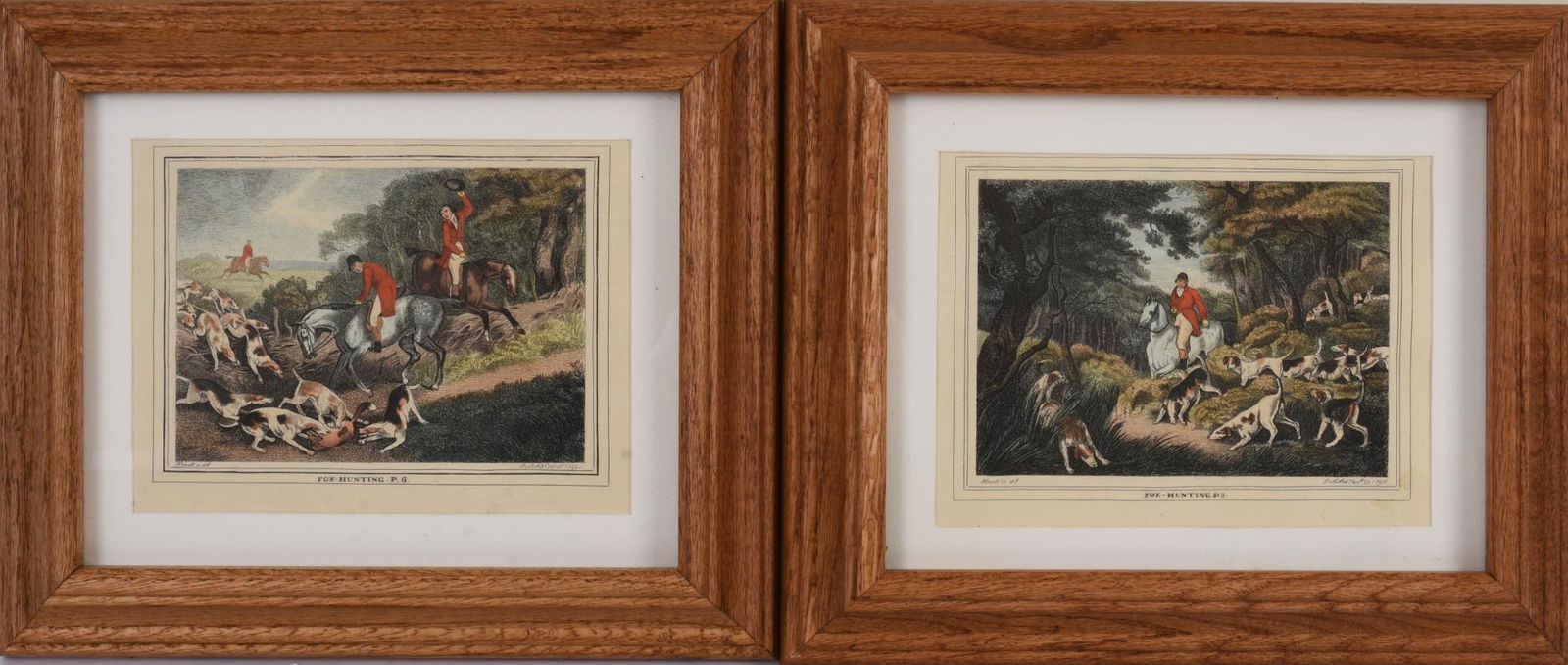 Two Fox Hunting Lithographs by Samuel Howitt. (1 of 2)