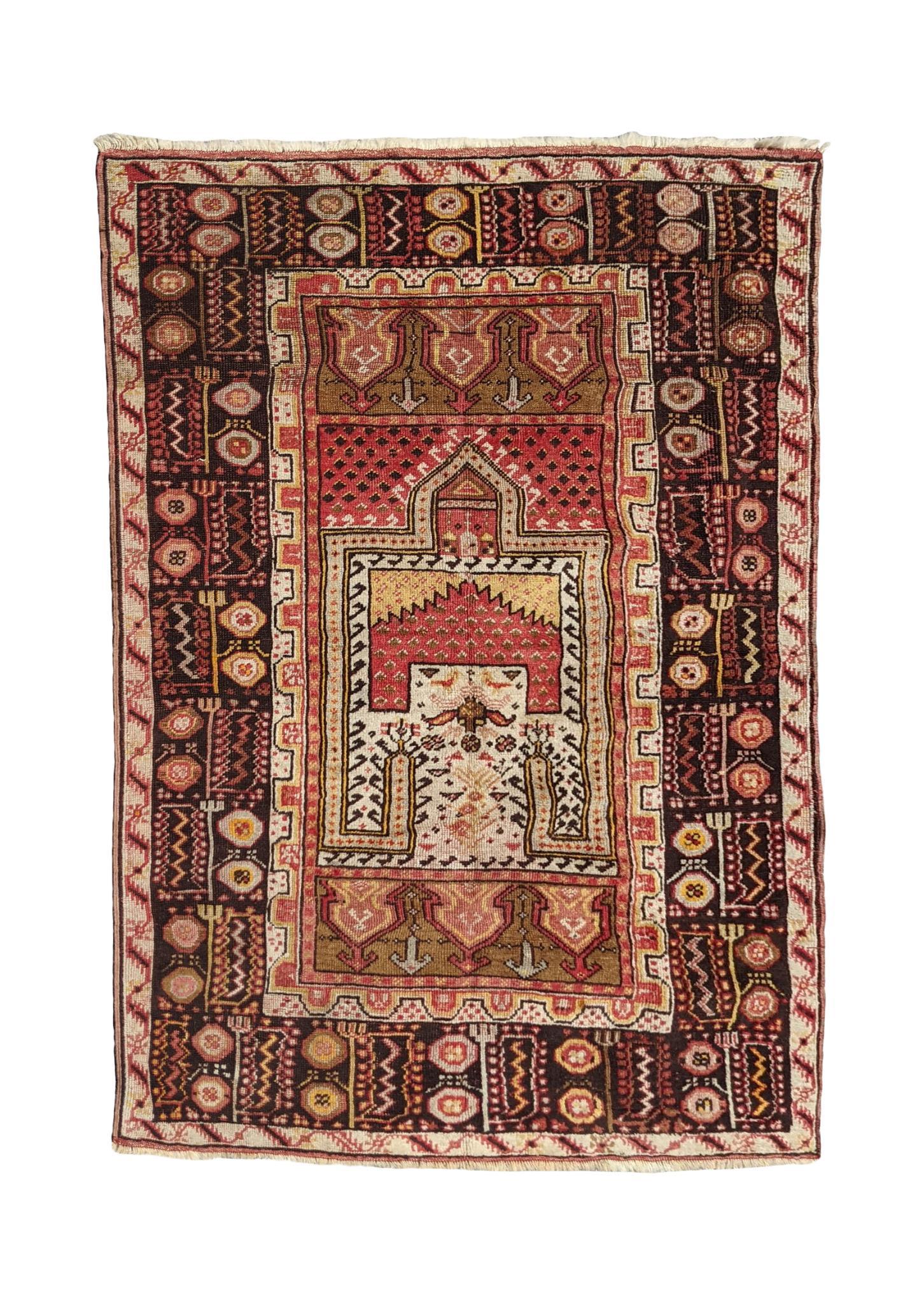 Ladik Prayer Rug, Circa 1910. (1 of 3)