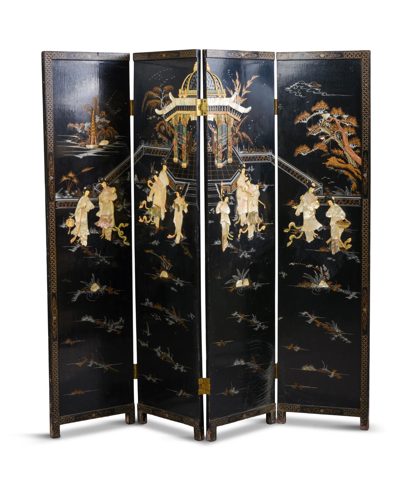 Chinese Four Panel Screen. (1 of 3)