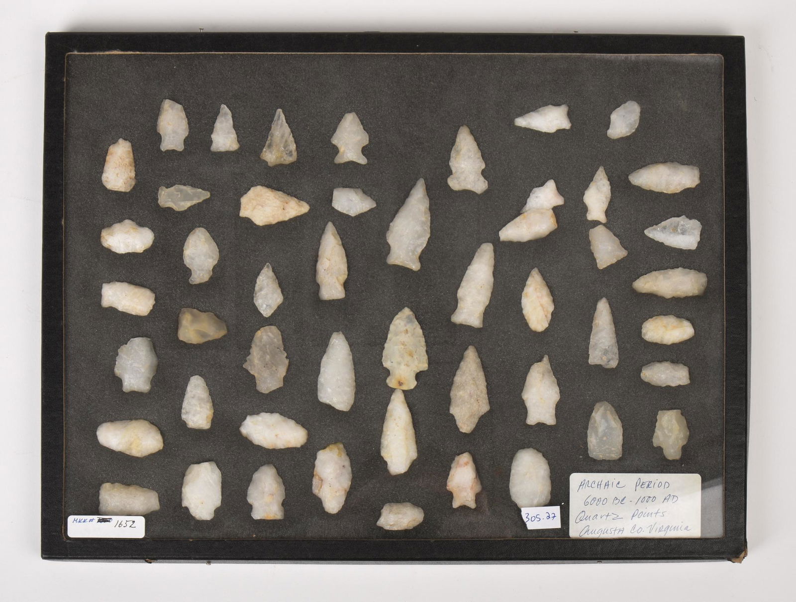 Collection of Archaic Period Quartz Points. (1 of 1)