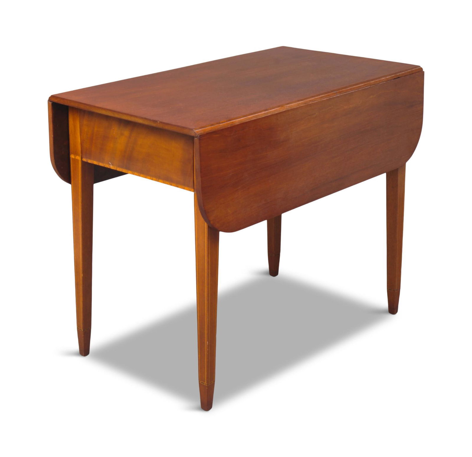 New England Mahogany Hepplewhite Inlaid Pembroke Table. (1 of 4)