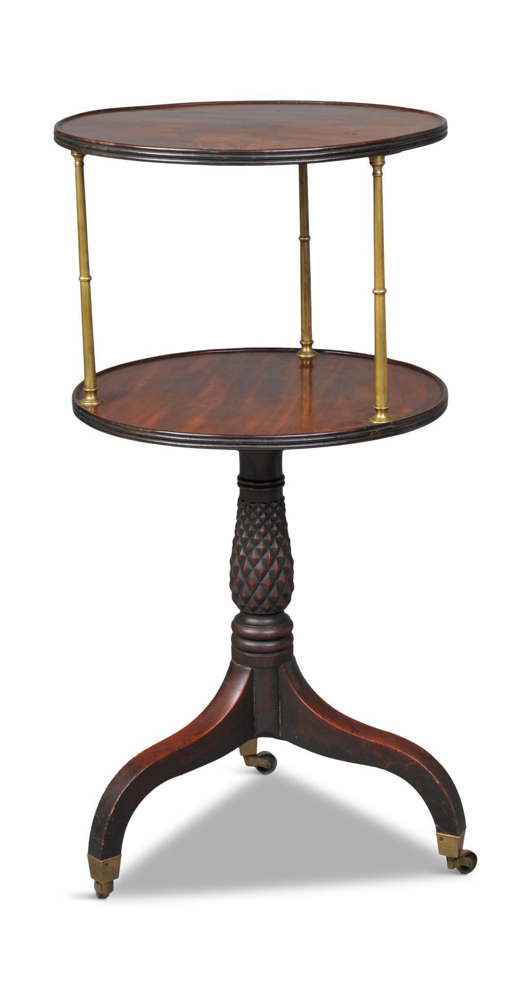 Two Tier Dumbwaiter Table, Probably Boston. (1 of 3)