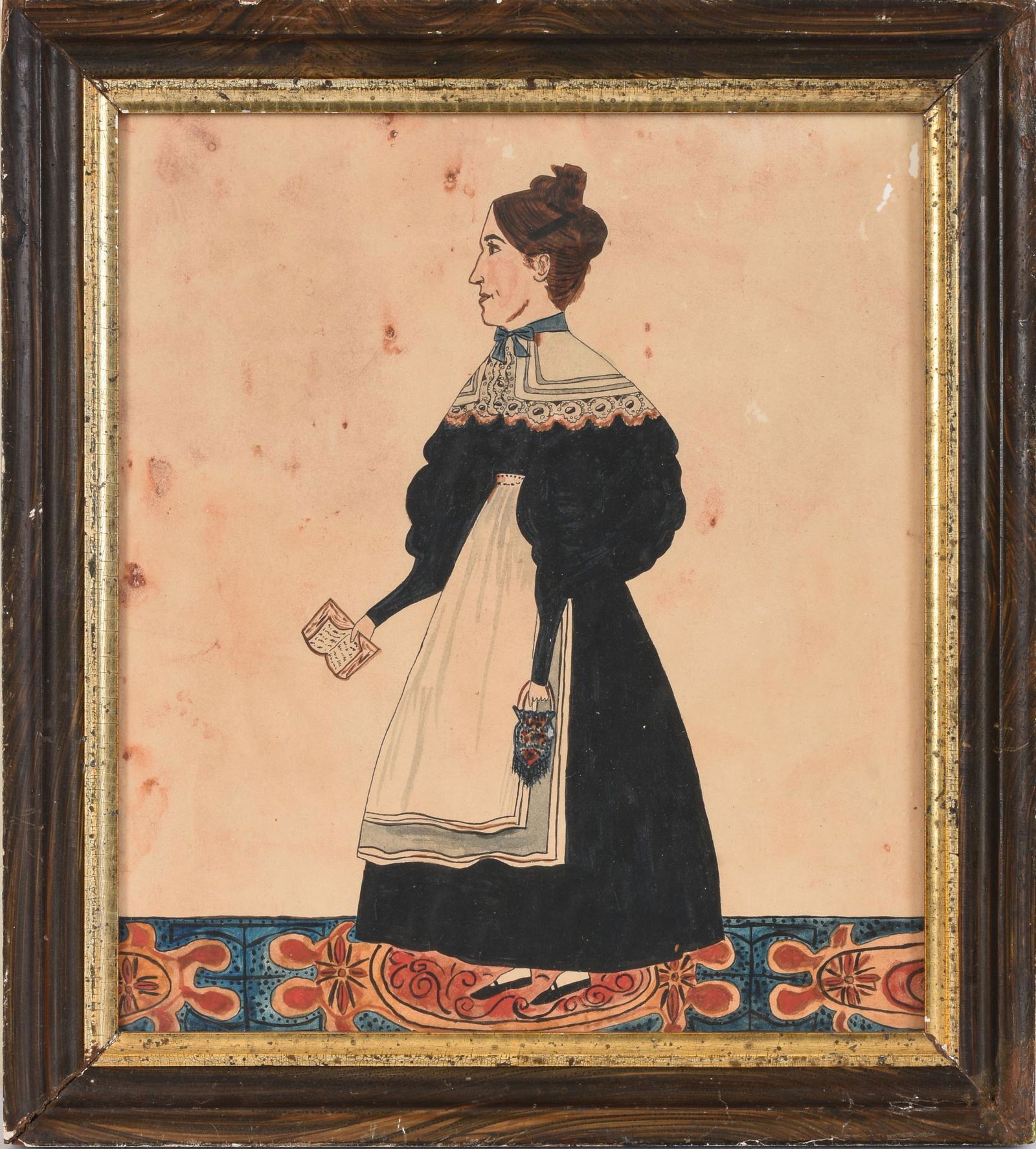 Joseph H. Davis Portrait of a Woman in a Black Dress. (1 of 2)