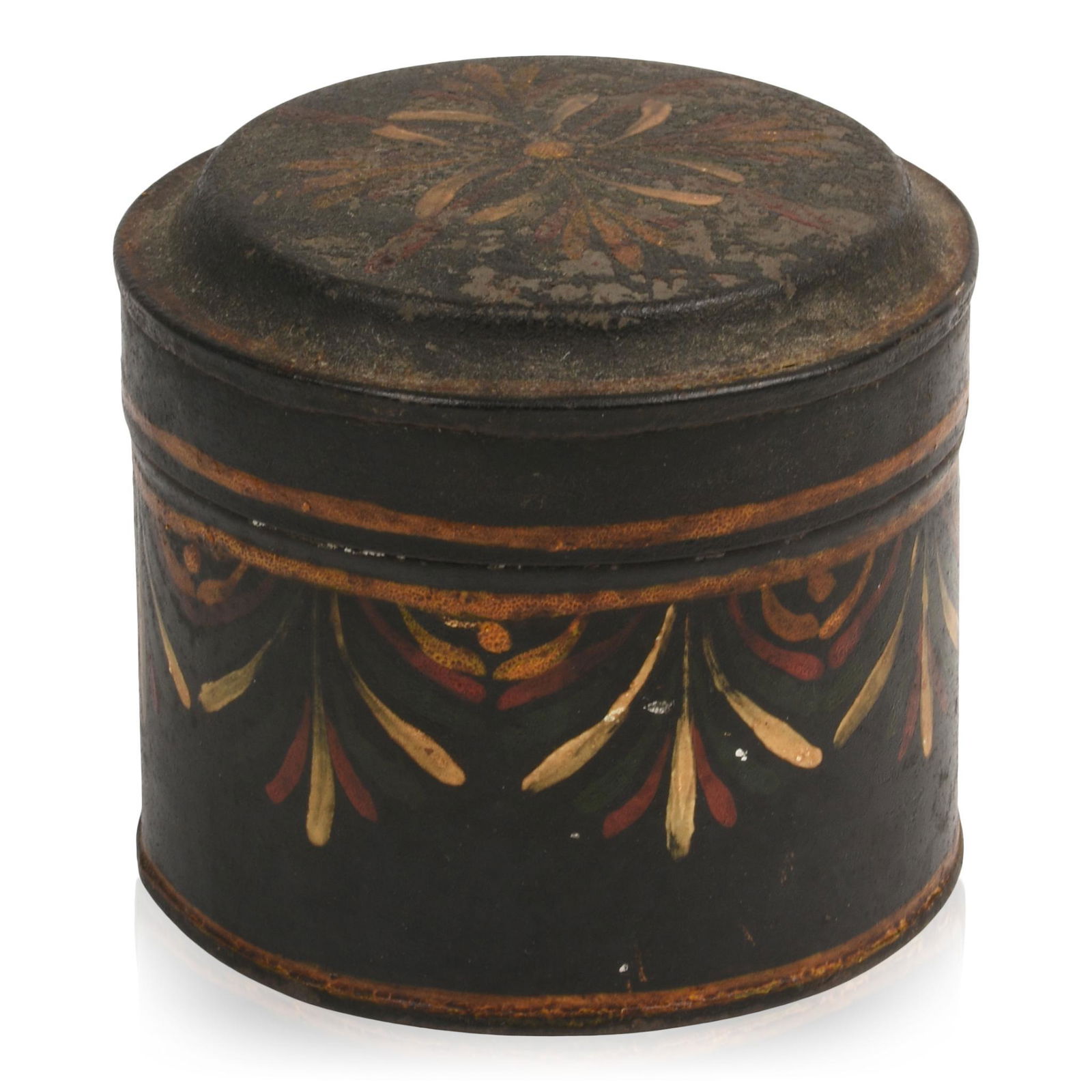 American Painted Tin Covered Box. (1 of 5)