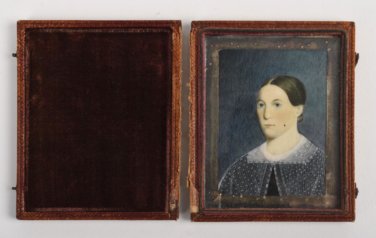 Miniature Portrait of a Woman, American School. (1 of 2)
