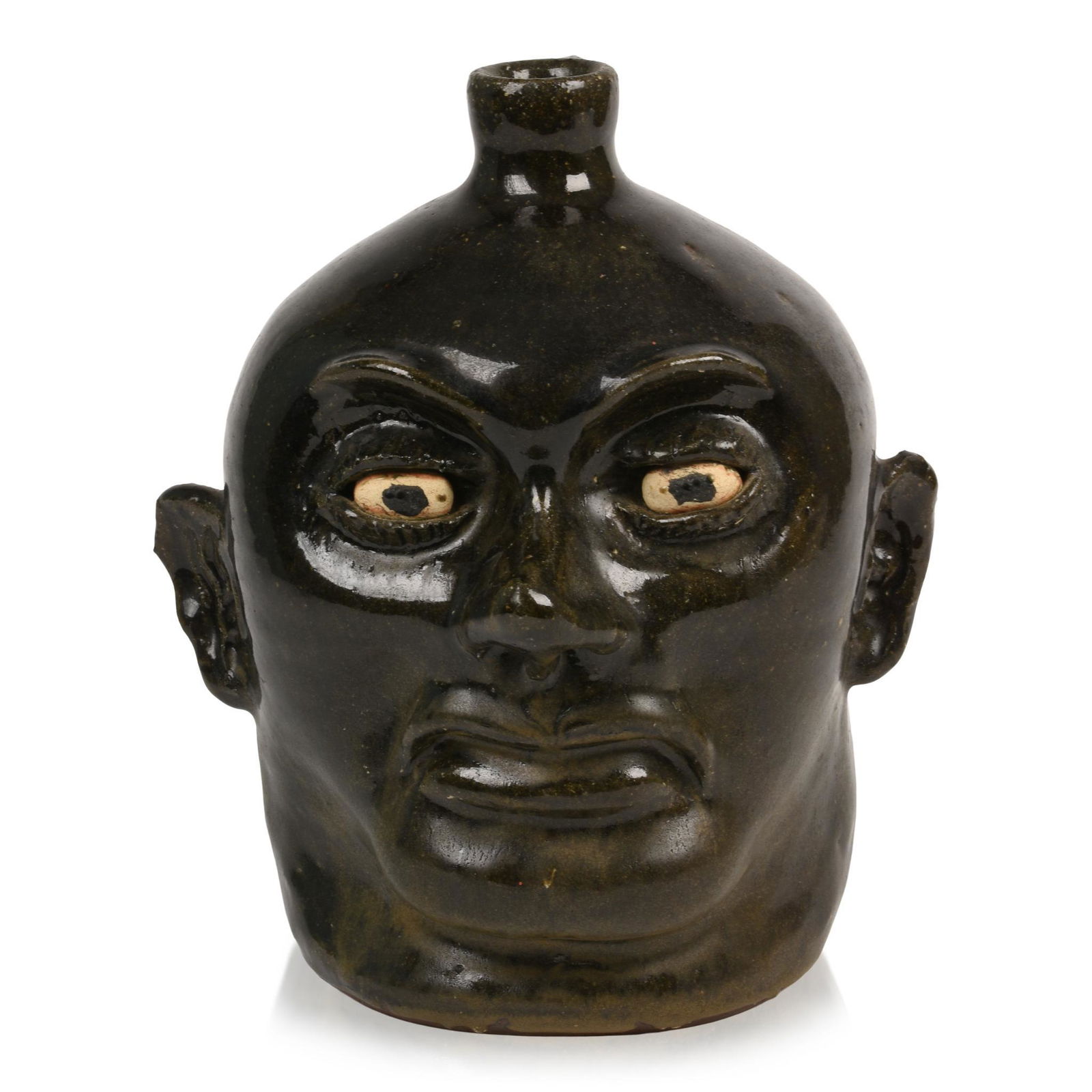 Lanier Meaders Signed Face Jug.: Height 9.5 inches, excellent condition.